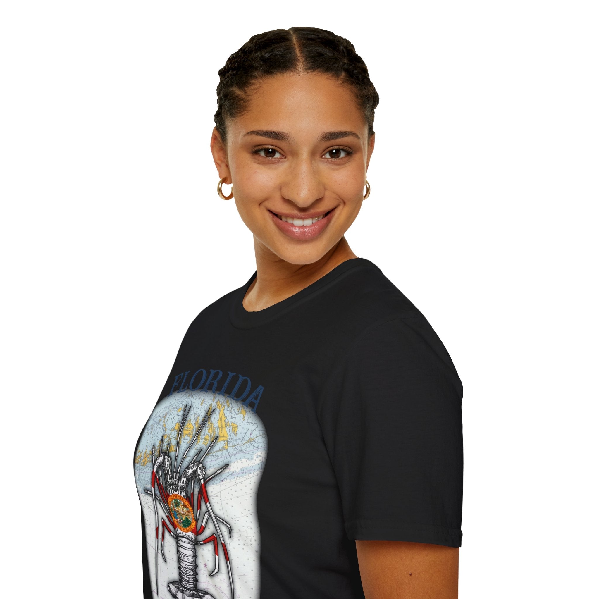 Florida Spiny Lobster Unisex Softstyle T-Shirt, Beachwear, Casual Tee, Seafood Lover Gift, Summer Outing Shirt - Get Tight Gear