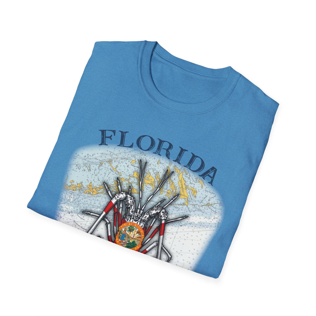 Florida Spiny Lobster Unisex Softstyle T-Shirt, Beachwear, Casual Tee, Seafood Lover Gift, Summer Outing Shirt - Get Tight Gear