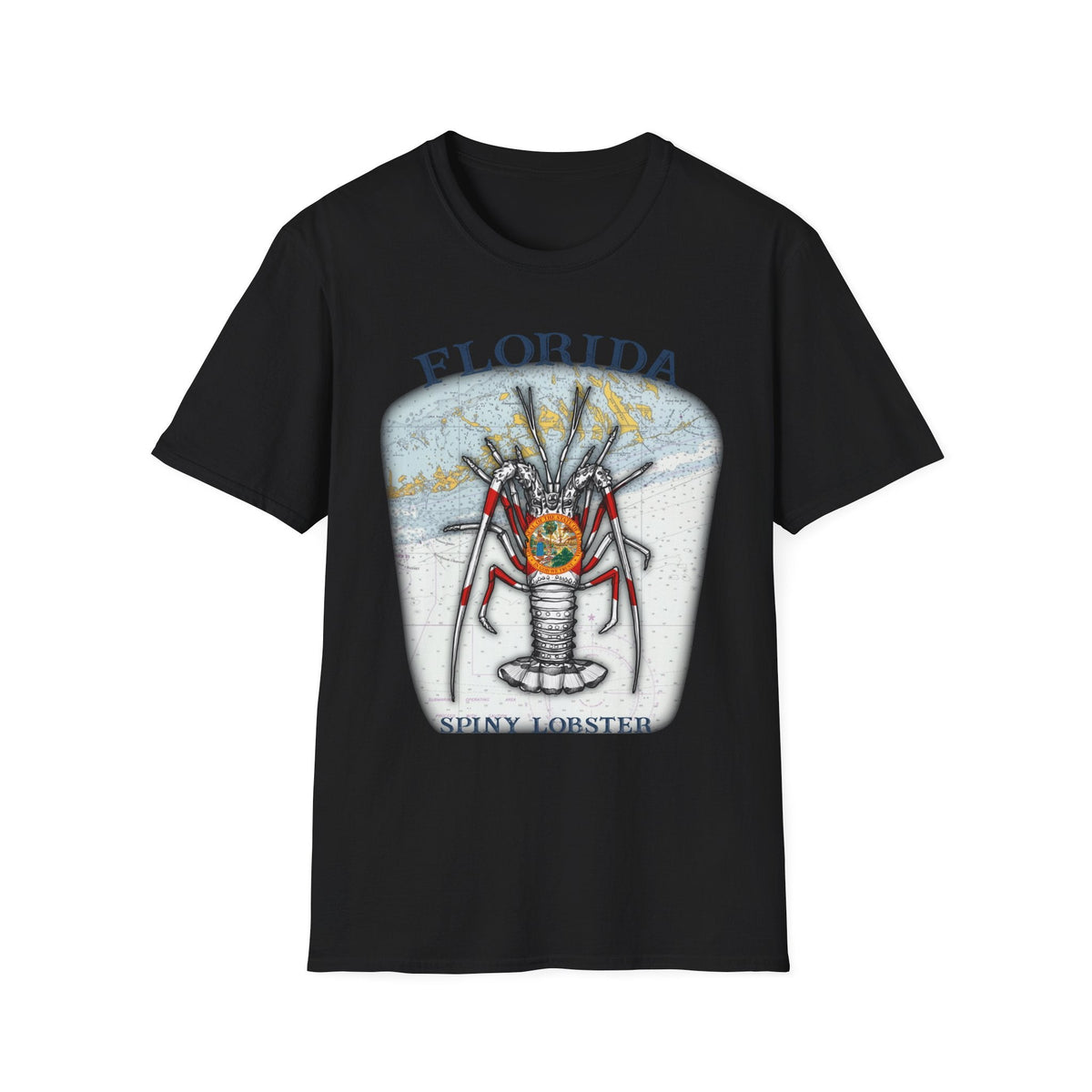 Florida Spiny Lobster Unisex Softstyle T-Shirt, Beachwear, Casual Tee, Seafood Lover Gift, Summer Outing Shirt - Get Tight Gear