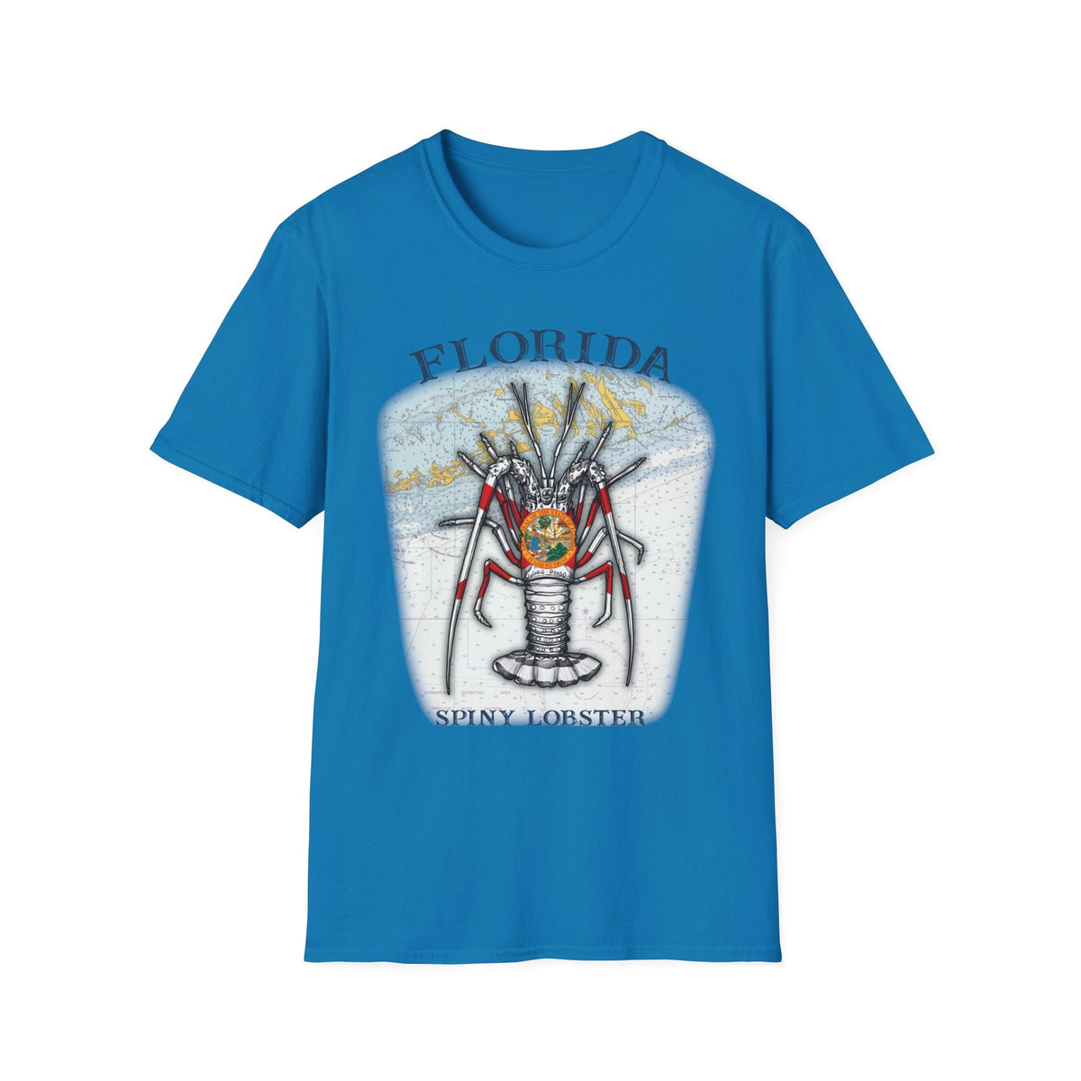 Florida Spiny Lobster Unisex Softstyle T-Shirt, Beachwear, Casual Tee, Seafood Lover Gift, Summer Outing Shirt - Get Tight Gear