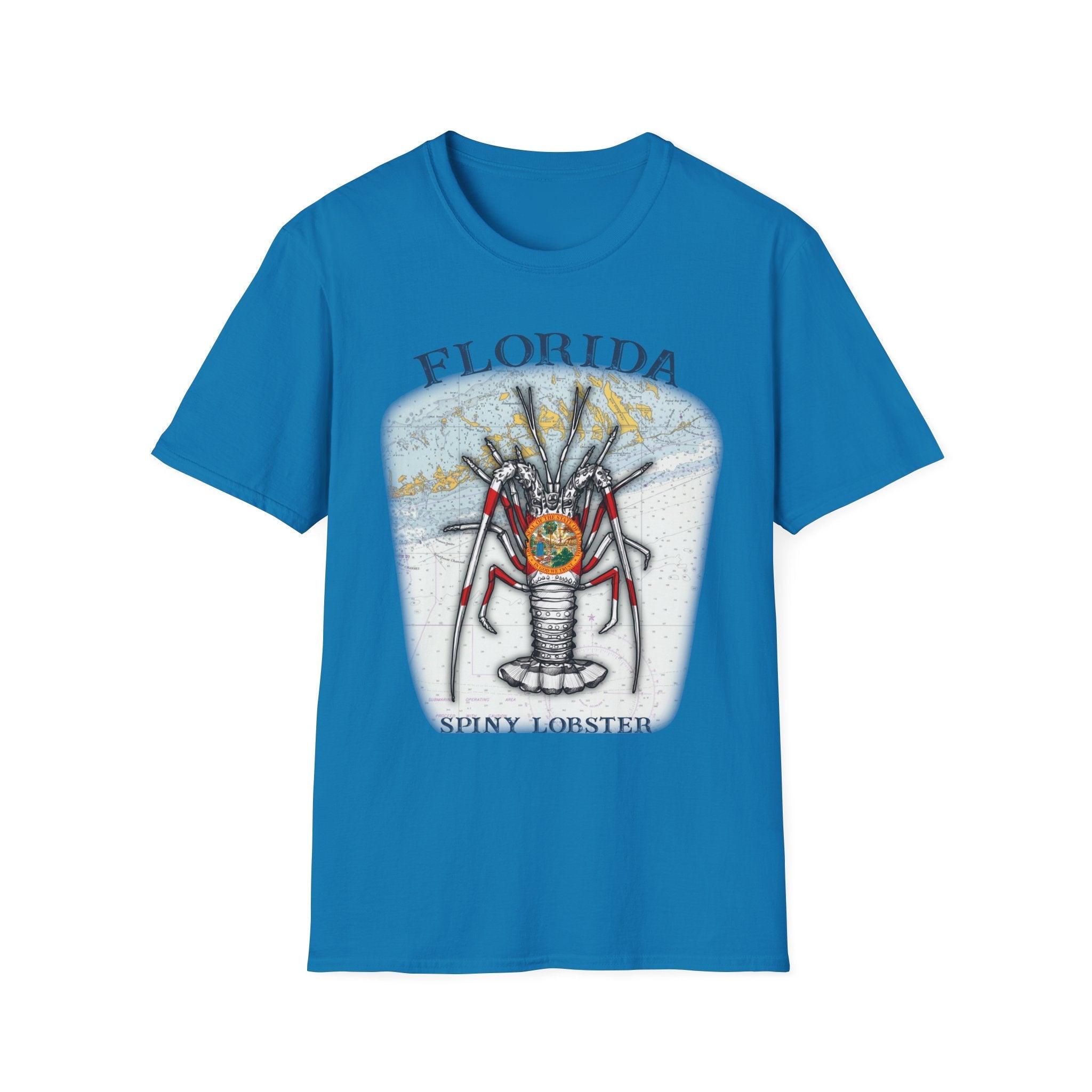 Florida Spiny Lobster Unisex Softstyle T-Shirt, Beachwear, Casual Tee, Seafood Lover Gift, Summer Outing Shirt - Get Tight Gear