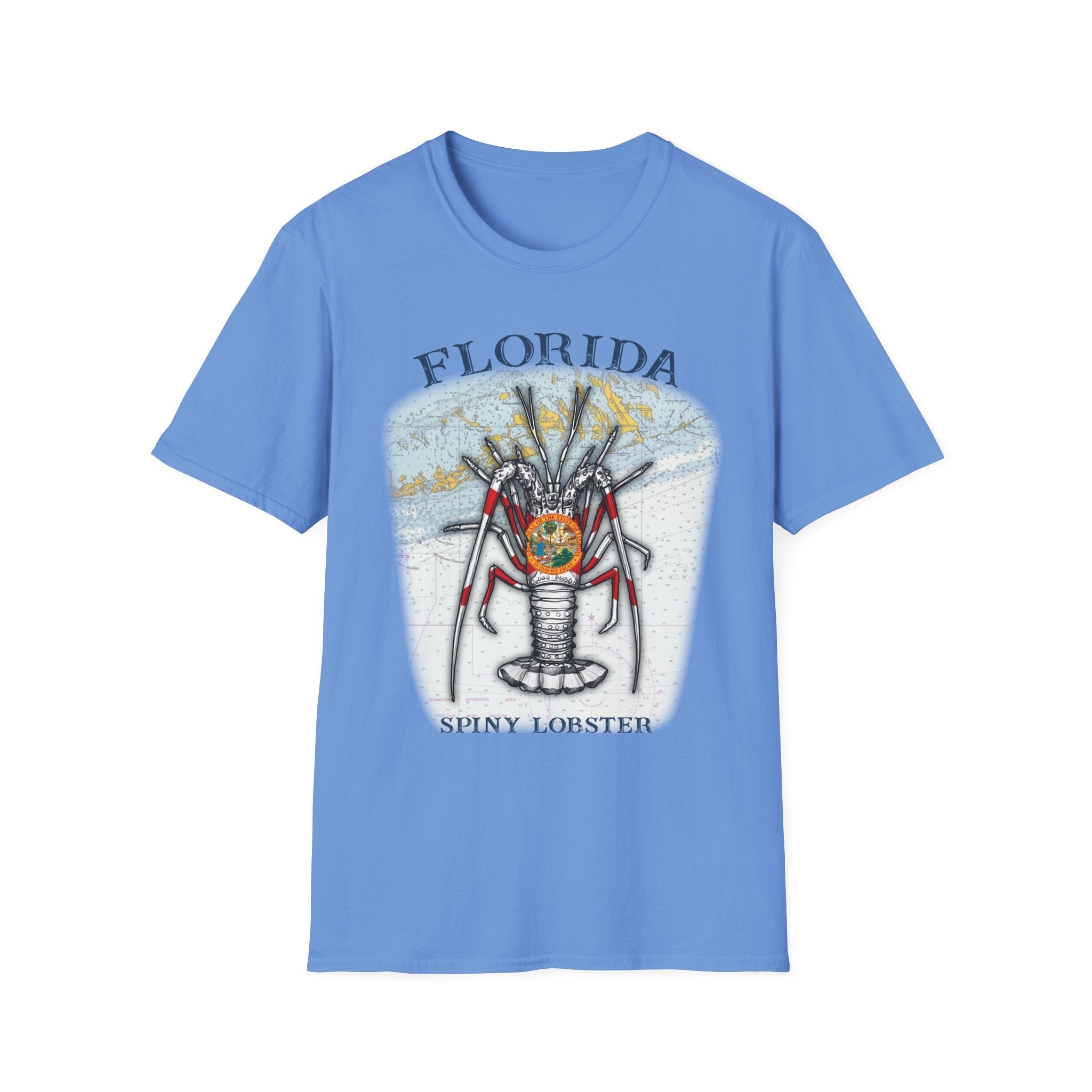 Florida Spiny Lobster Unisex Softstyle T-Shirt, Beachwear, Casual Tee, Seafood Lover Gift, Summer Outing Shirt - Get Tight Gear