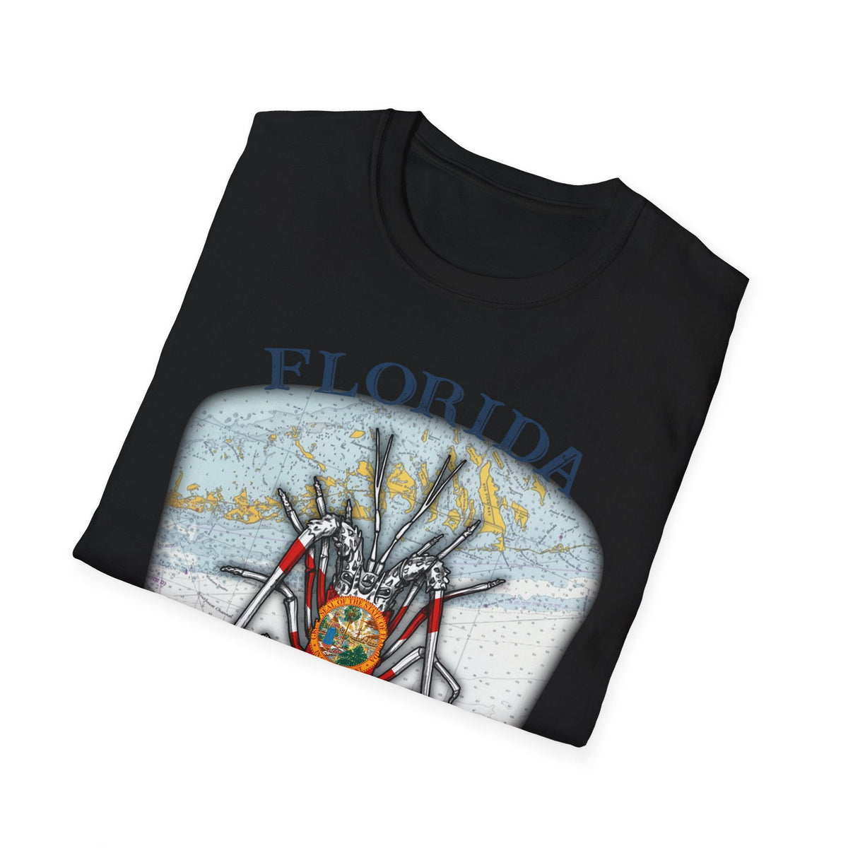 Florida Spiny Lobster Unisex Softstyle T-Shirt, Beachwear, Casual Tee, Seafood Lover Gift, Summer Outing Shirt - Get Tight Gear