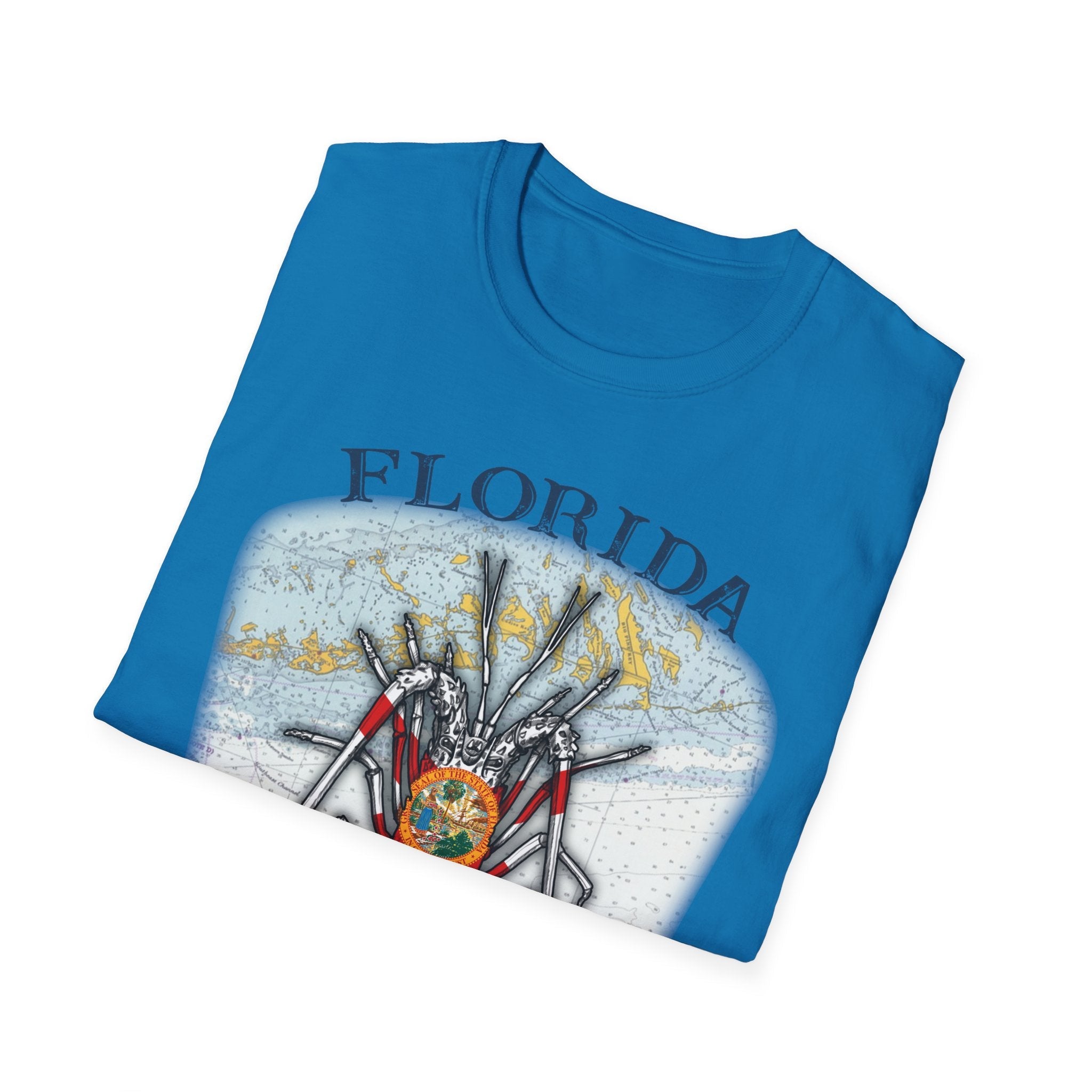 Florida Spiny Lobster Unisex Softstyle T-Shirt, Beachwear, Casual Tee, Seafood Lover Gift, Summer Outing Shirt - Get Tight Gear