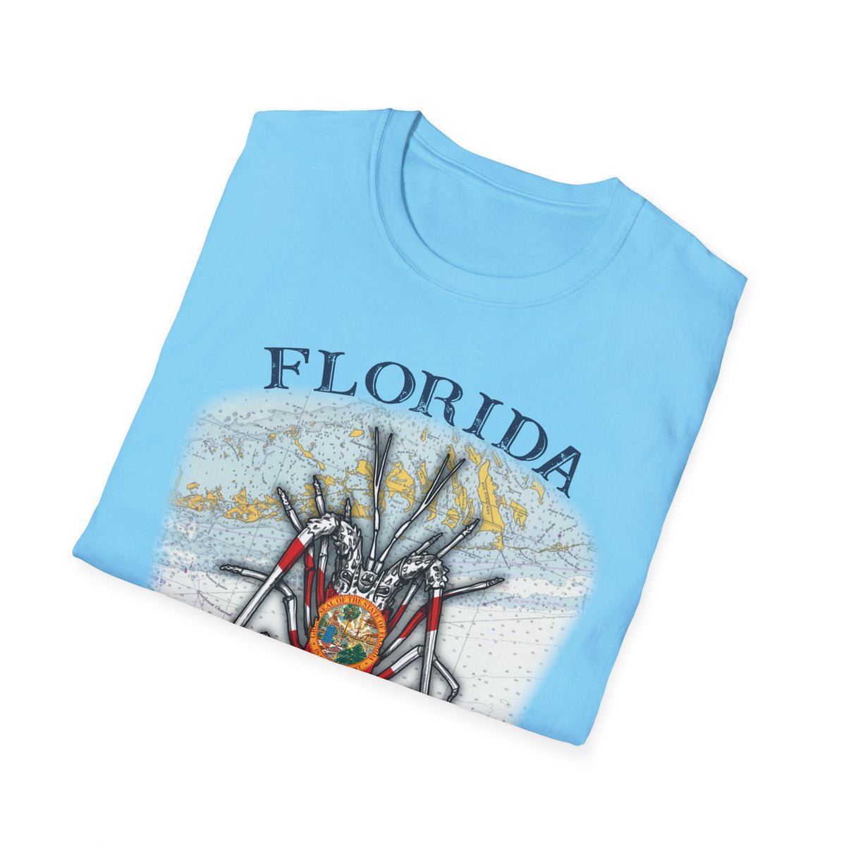 Florida Spiny Lobster Unisex Softstyle T-Shirt, Beachwear, Casual Tee, Seafood Lover Gift, Summer Outing Shirt - Get Tight Gear
