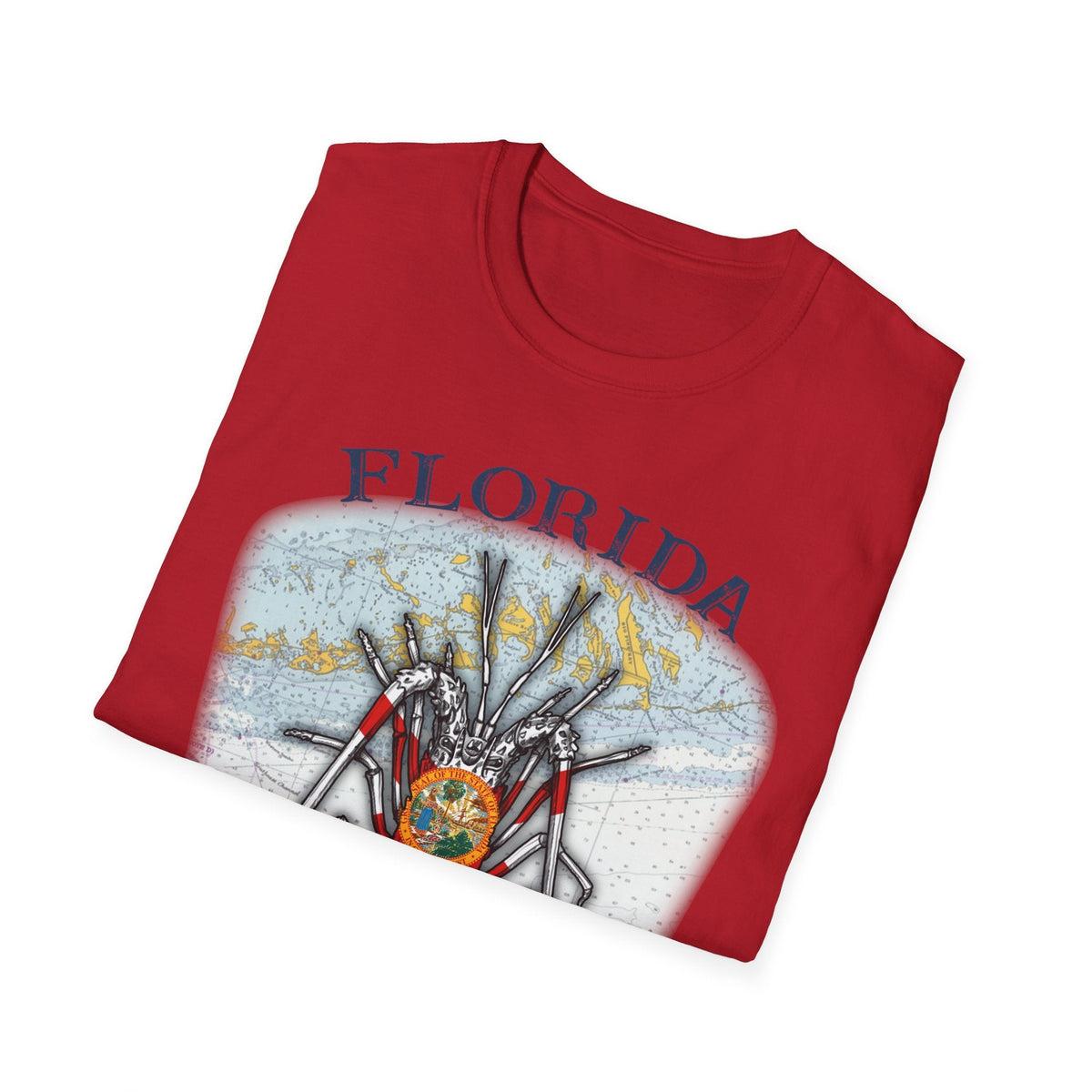 Florida Spiny Lobster Unisex Softstyle T-Shirt, Beachwear, Casual Tee, Seafood Lover Gift, Summer Outing Shirt - Get Tight Gear