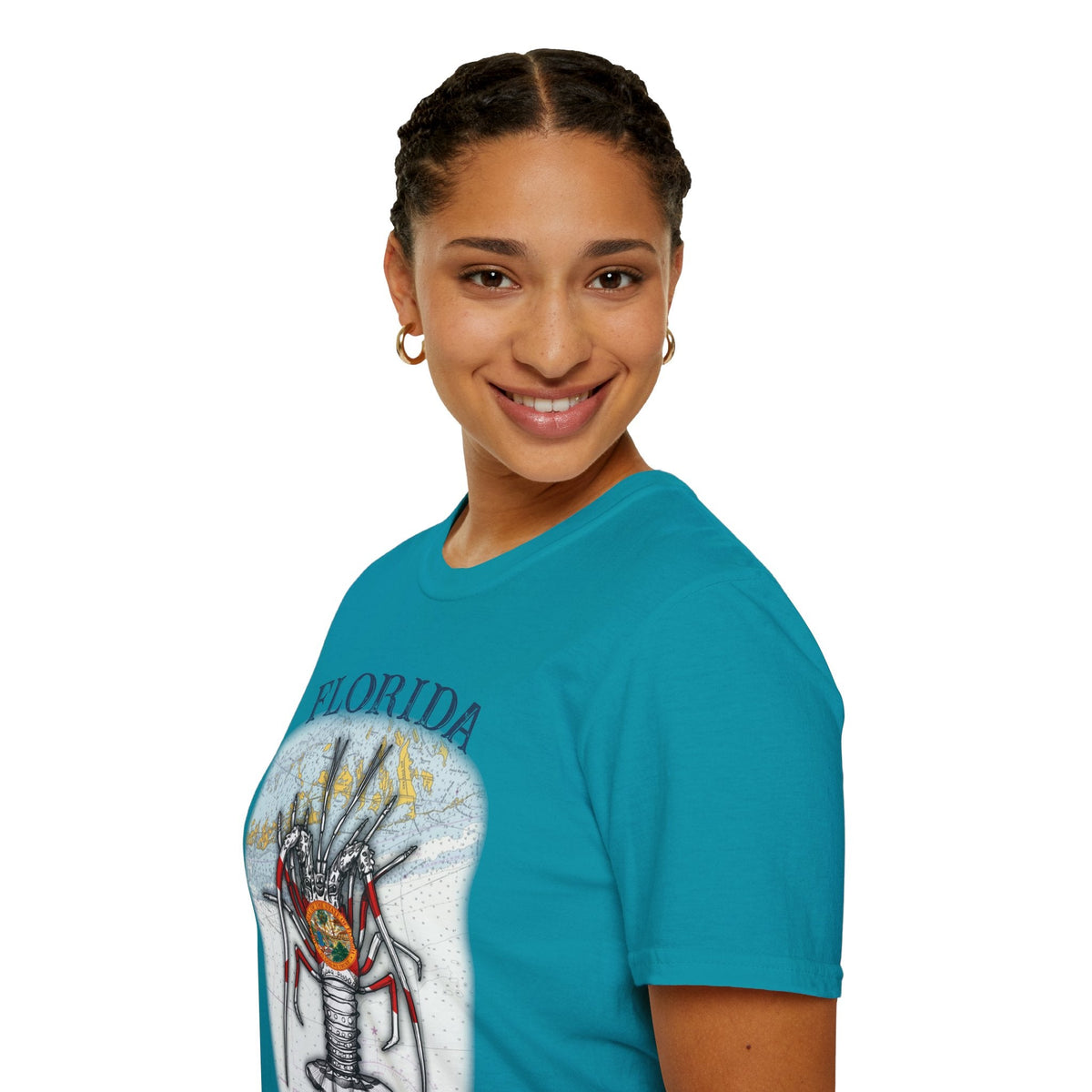 Florida Spiny Lobster Unisex Softstyle T-Shirt, Beachwear, Casual Tee, Seafood Lover Gift, Summer Outing Shirt - Get Tight Gear