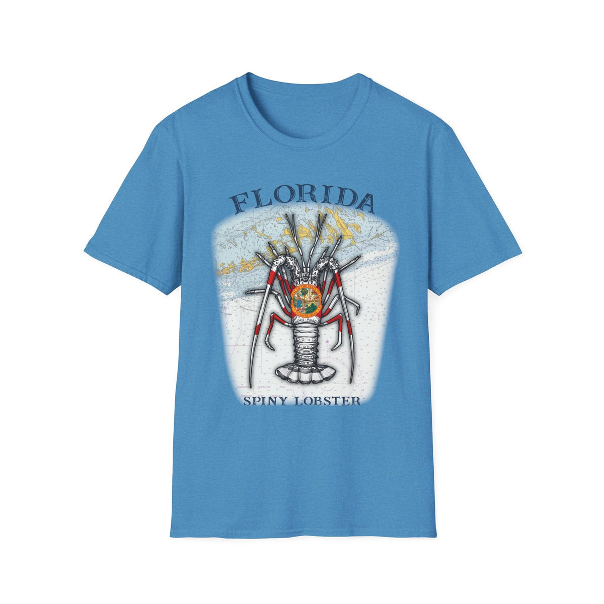 Florida Spiny Lobster Unisex Softstyle T-Shirt, Beachwear, Casual Tee, Seafood Lover Gift, Summer Outing Shirt - Get Tight Gear