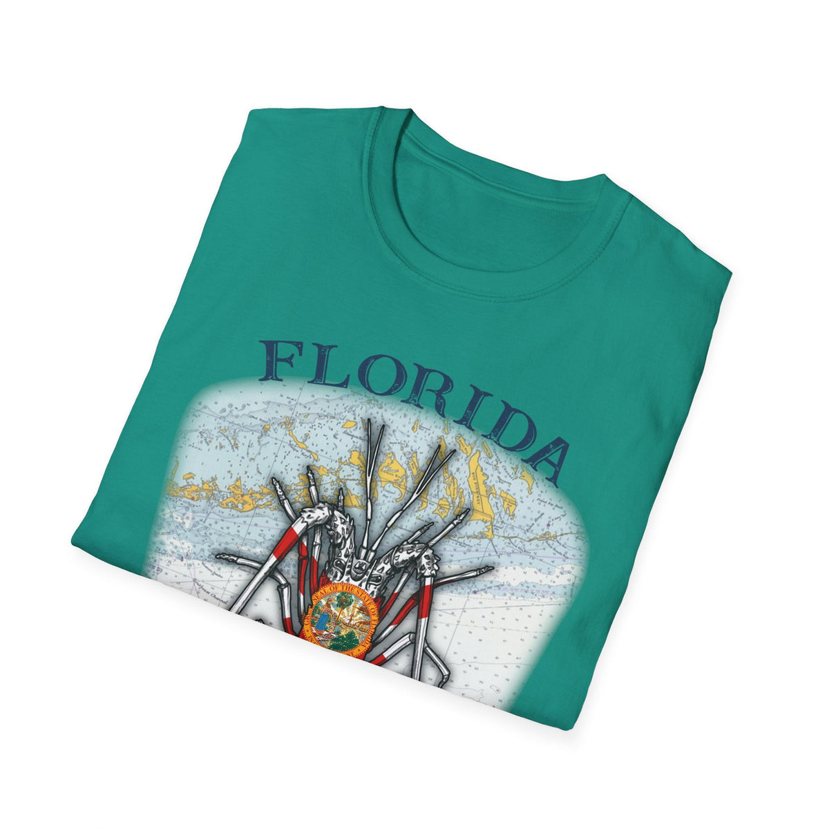 Florida Spiny Lobster Unisex Softstyle T-Shirt, Beachwear, Casual Tee, Seafood Lover Gift, Summer Outing Shirt - Get Tight Gear