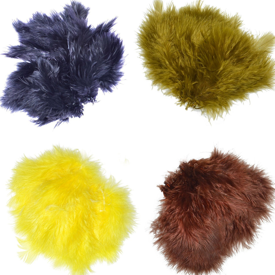 Fly Tying Materials - Select Woolly Bugger Marabou Standard Colors - 1/8 Ounce - Get Tight Gear