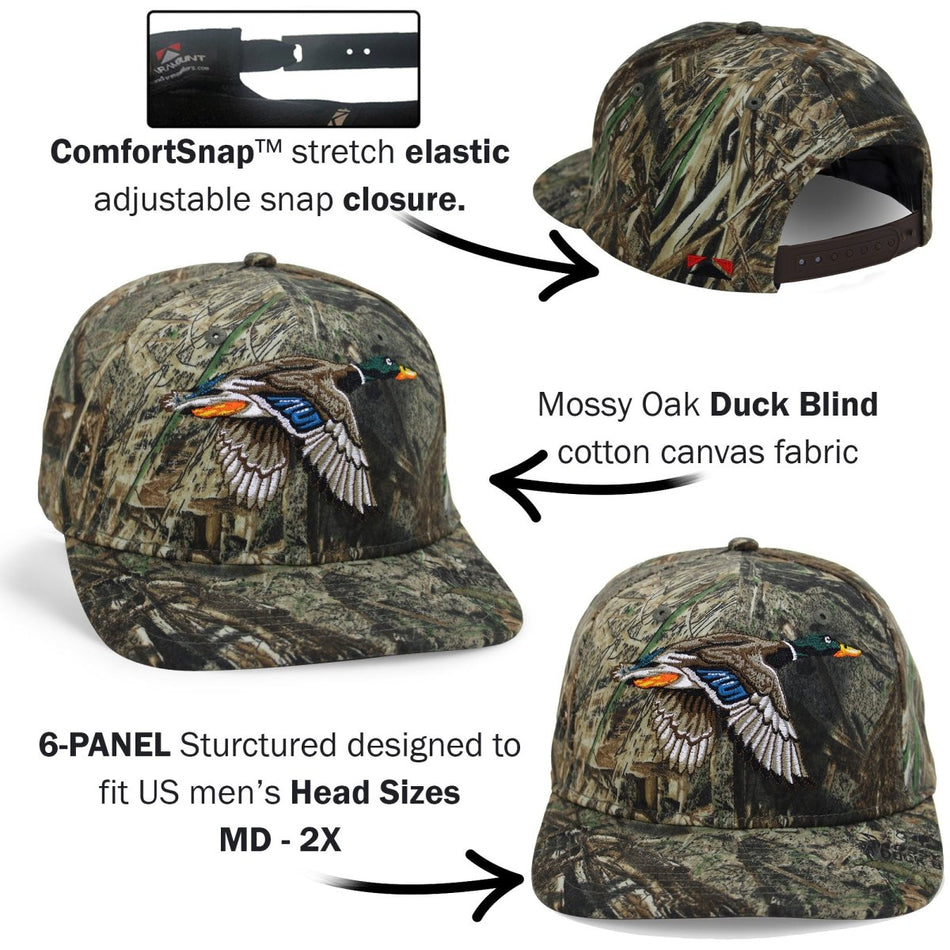 Flying Mallard 6 - Panel on Mossy Oak Duck Blind - Get Tight Gear
