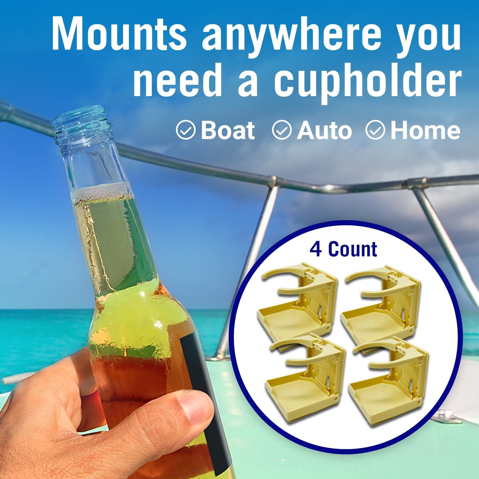 Folding Boat Cup Holder 4PCs - Get Tight Gear