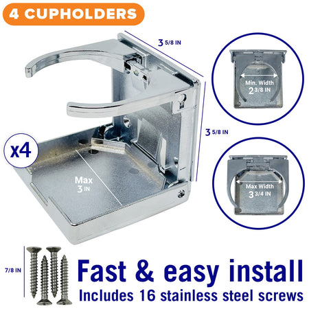 Folding Boat Cup Holder 4PCs - Get Tight Gear
