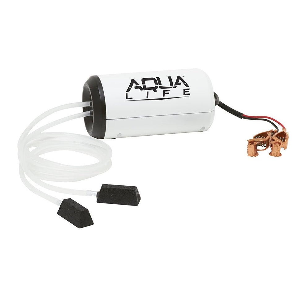 Frabill Aqua - Life Aerator Dual Output 12V DC Greater Than 25 Gallons - Get Tight Gear
