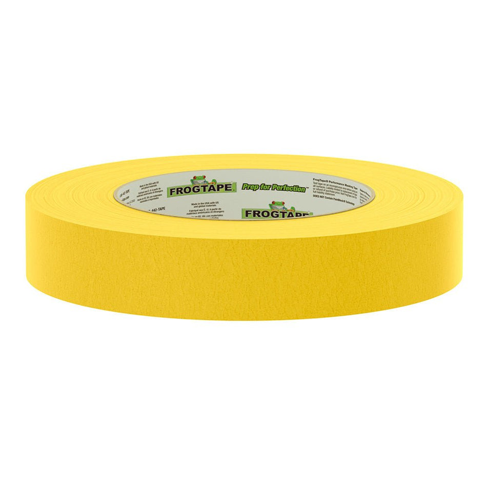 FrogTape CP 225 Medium - High Adhesion Masking Tape - 24MM x 55M x 12 - Pack - Gold - Rated f/225F - Get Tight Gear
