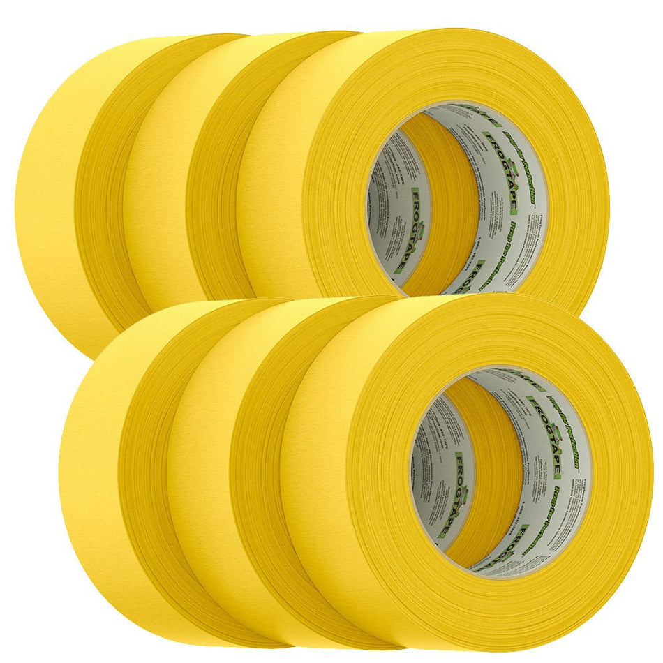 FrogTape CP 225 Medium - High Adhesion Masking Tape - 48MM x 55M x 6 - Pack - Gold - Rated f/225F - Get Tight Gear
