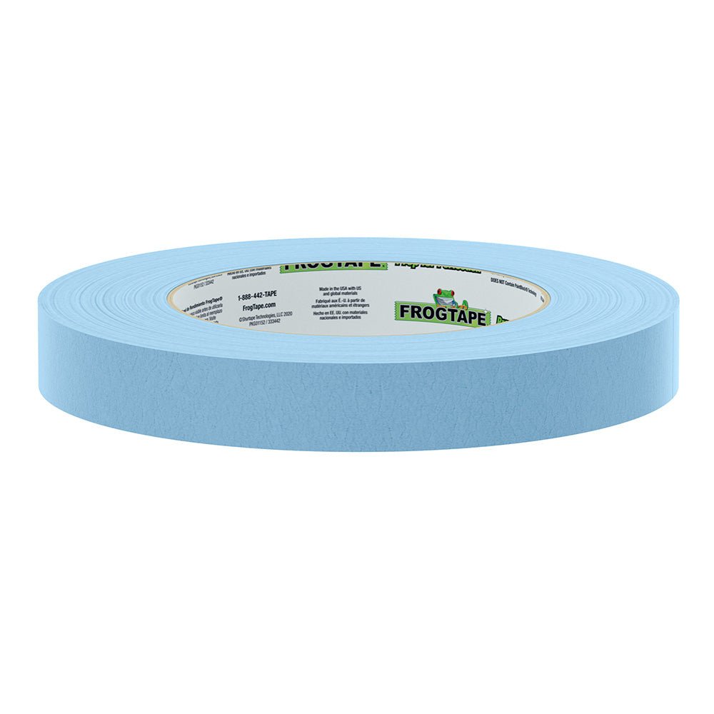 FrogTape CP 250 Medium - High Adhesion Masking Tape - 18MM x 55M x 12 - Pack - Light Blue - Rated f/250F - Get Tight Gear