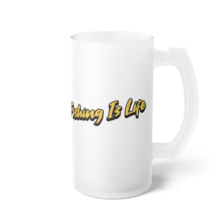 Frosted Beer Mug - ‘Fishing Is Life’ Design for Outdoor Enthusiasts - Get Tight Gear