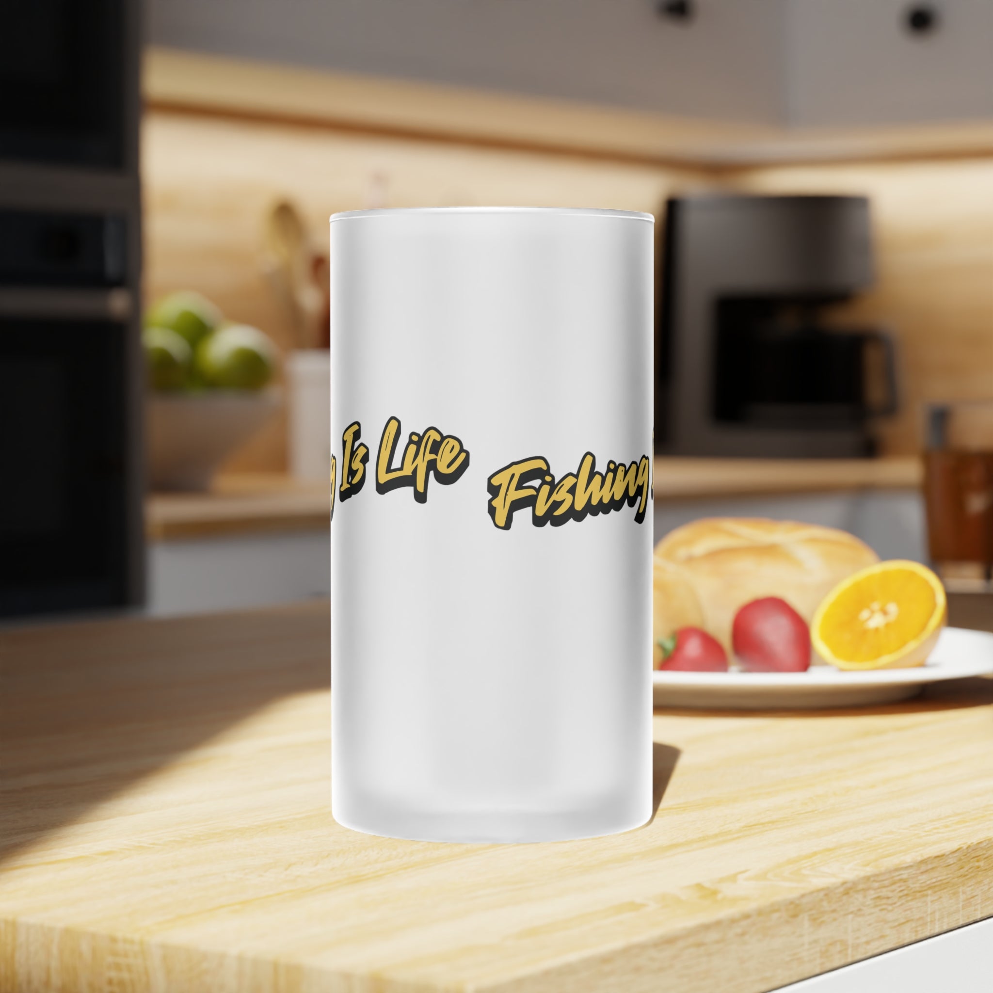 Frosted Beer Mug - ‘Fishing Is Life’ Design for Outdoor Enthusiasts - Get Tight Gear