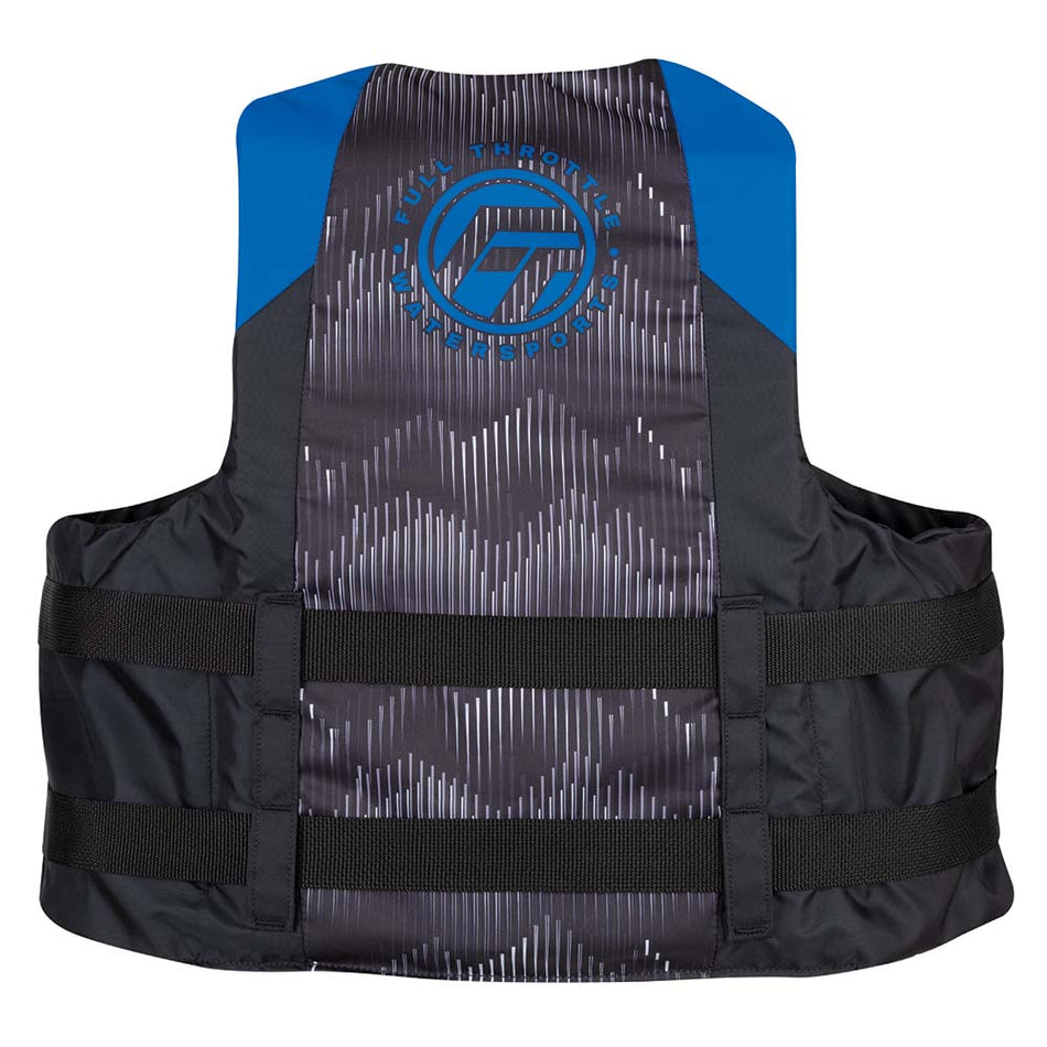 Full Throttle Adult Nylon Life Jacket - 4XL/7XL - Blue/Black - Get Tight Gear