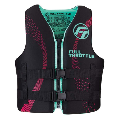 Full Throttle Adult Rapid - Dry Life Jacket - L/XL - Aqua/Black - Get Tight Gear