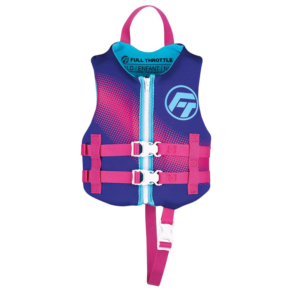 Full Throttle Child Rapid - Dry Life Jacket - Purple - Get Tight Gear