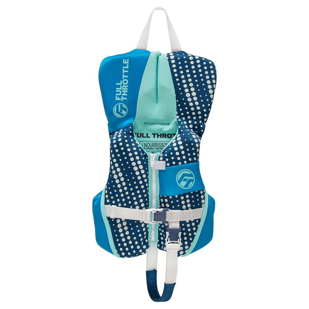 Full Throttle Infant Rapid - Dry Flex - Back Life Jacket - Aqua - Get Tight Gear
