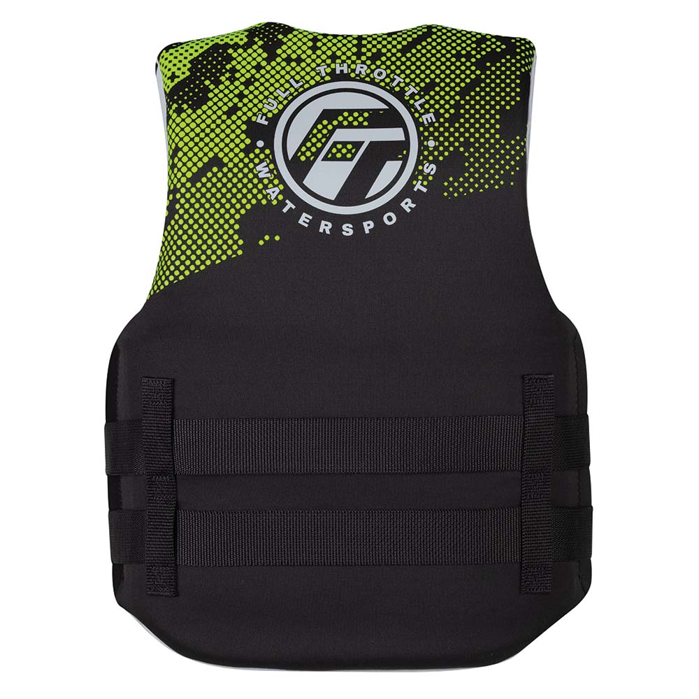Full Throttle Junior Hinged Neoprene Life Jacket - Green - Get Tight Gear