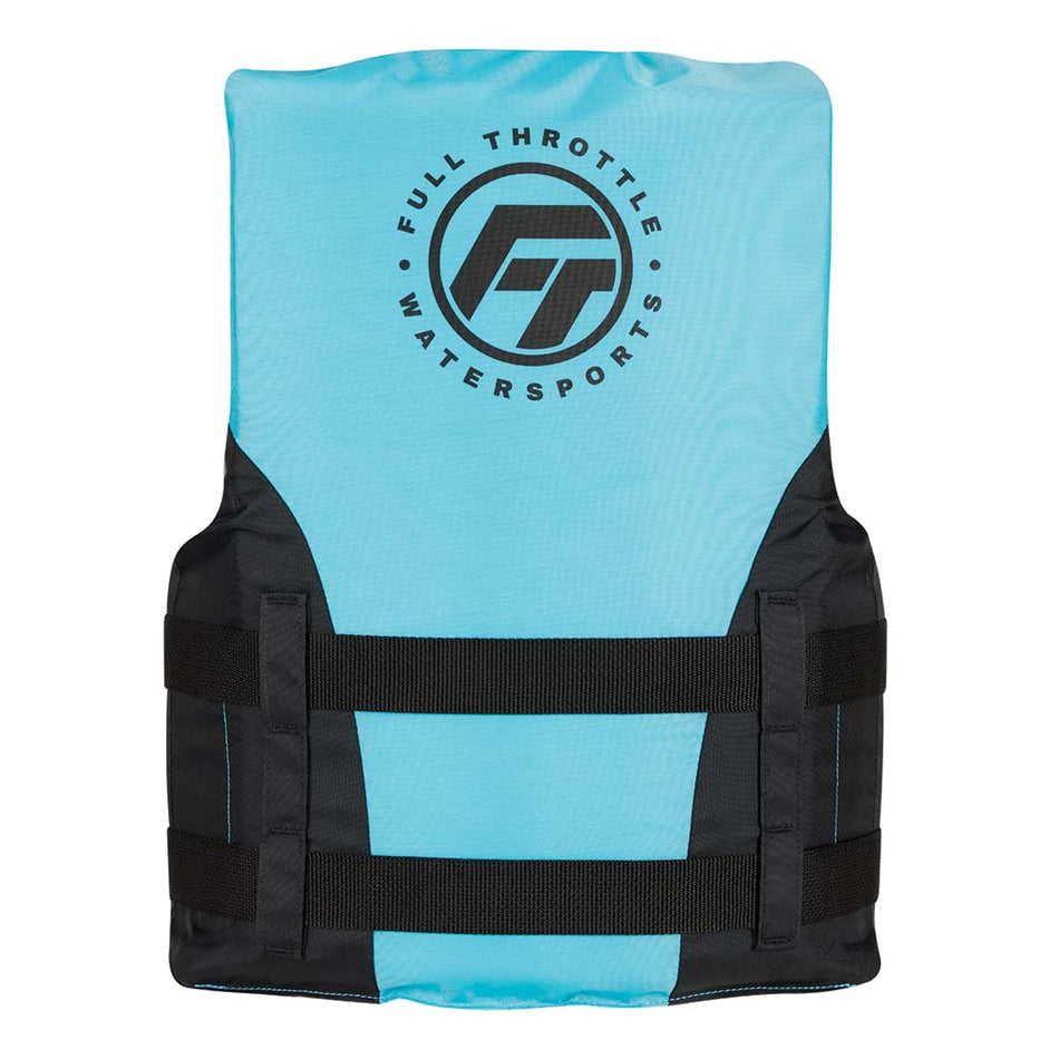 Full Throttle Teen Nylon Life Jacket - Aqua/Black - Get Tight Gear