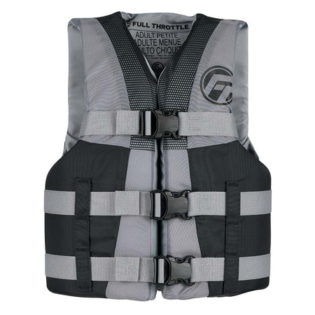 Full Throttle Teen Nylon Life Jacket - Grey/Black - Get Tight Gear