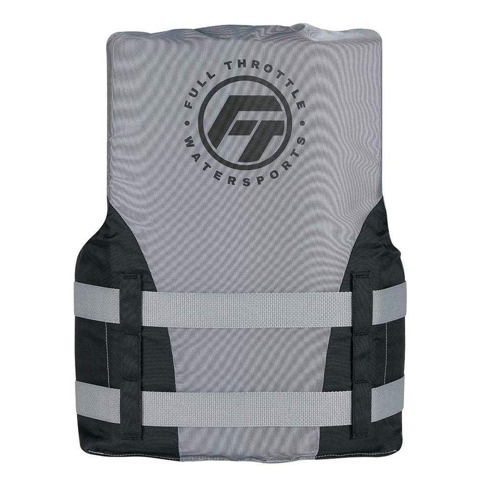 Full Throttle Teen Nylon Life Jacket - Grey/Black - Get Tight Gear