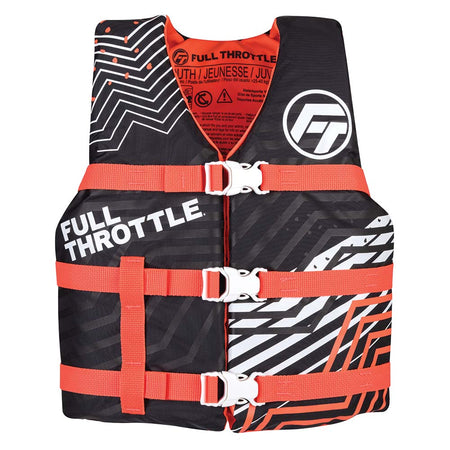Full Throttle Youth Nylon Life Jacket - Pink/Black - Get Tight Gear