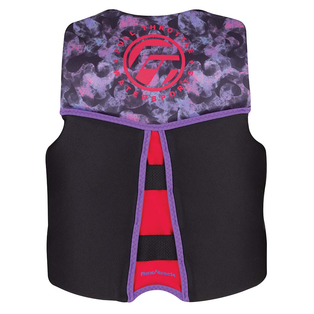 Full Throttle Youth Rapid - Dry Flex - Back Life Jacket - Pink/Black - Get Tight Gear