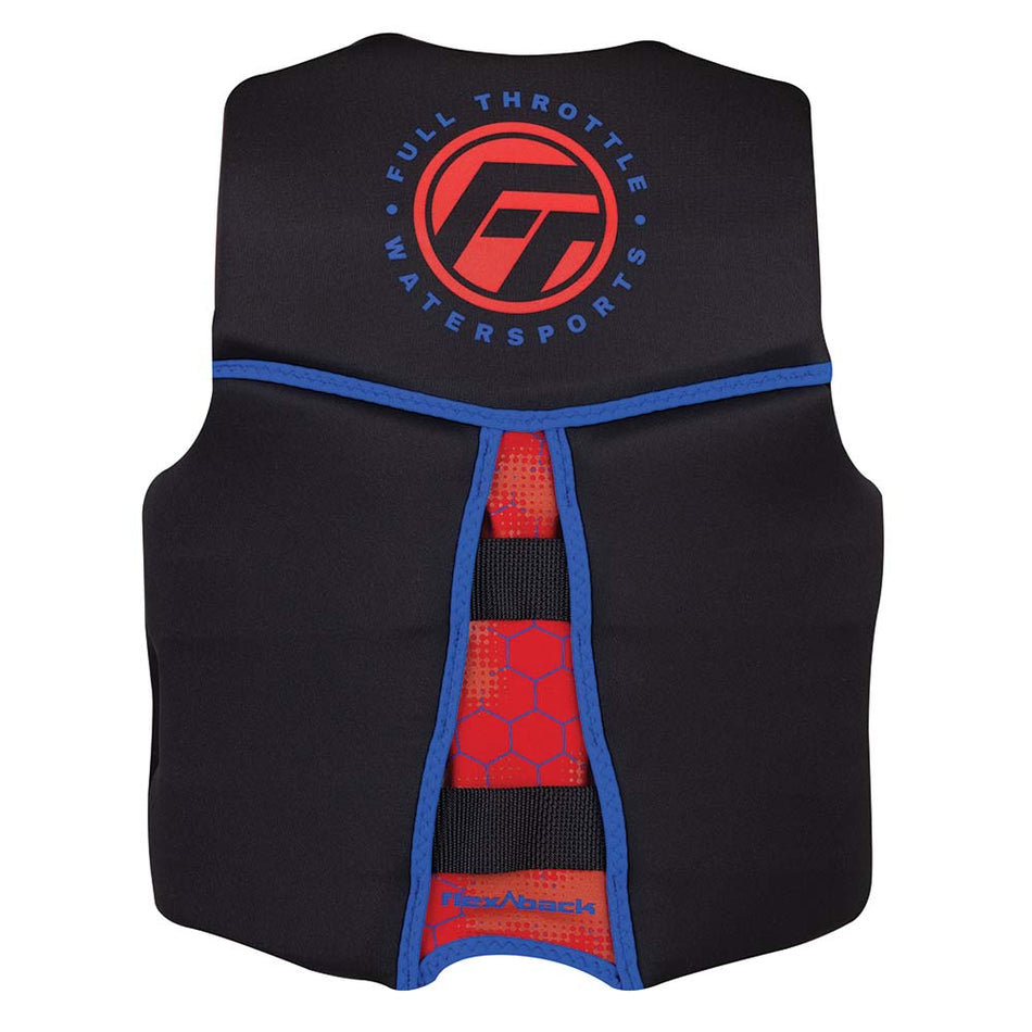 Full Throttle Youth Rapid - Dry Flex - Back Life Jacket - Red/Black - Get Tight Gear
