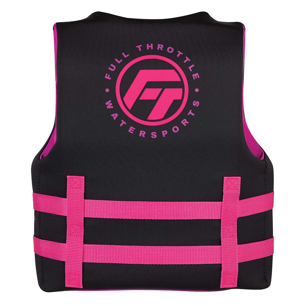Full Throttle Youth Rapid - Dry Life Jacket - Pink/Black - Get Tight Gear