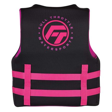 Full Throttle Youth Rapid - Dry Life Jacket - Pink/Black - Get Tight Gear