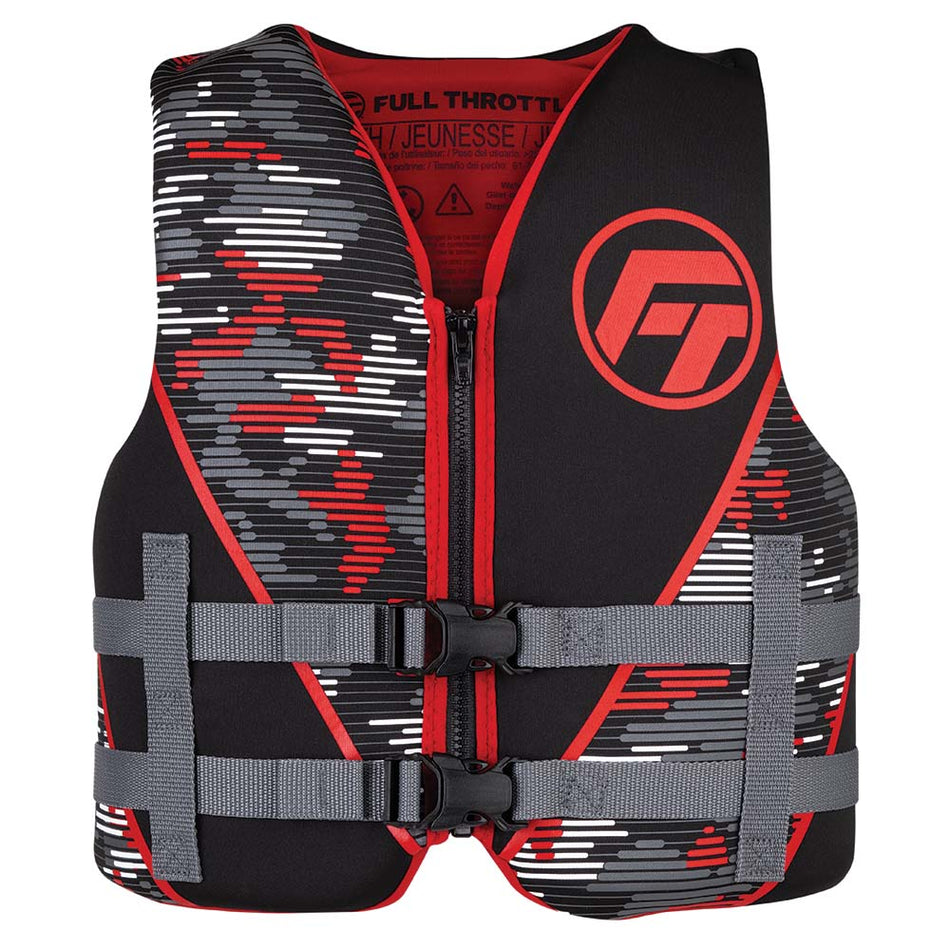 Full Throttle Youth Rapid - Dry Life Jacket - Red/Black - Get Tight Gear