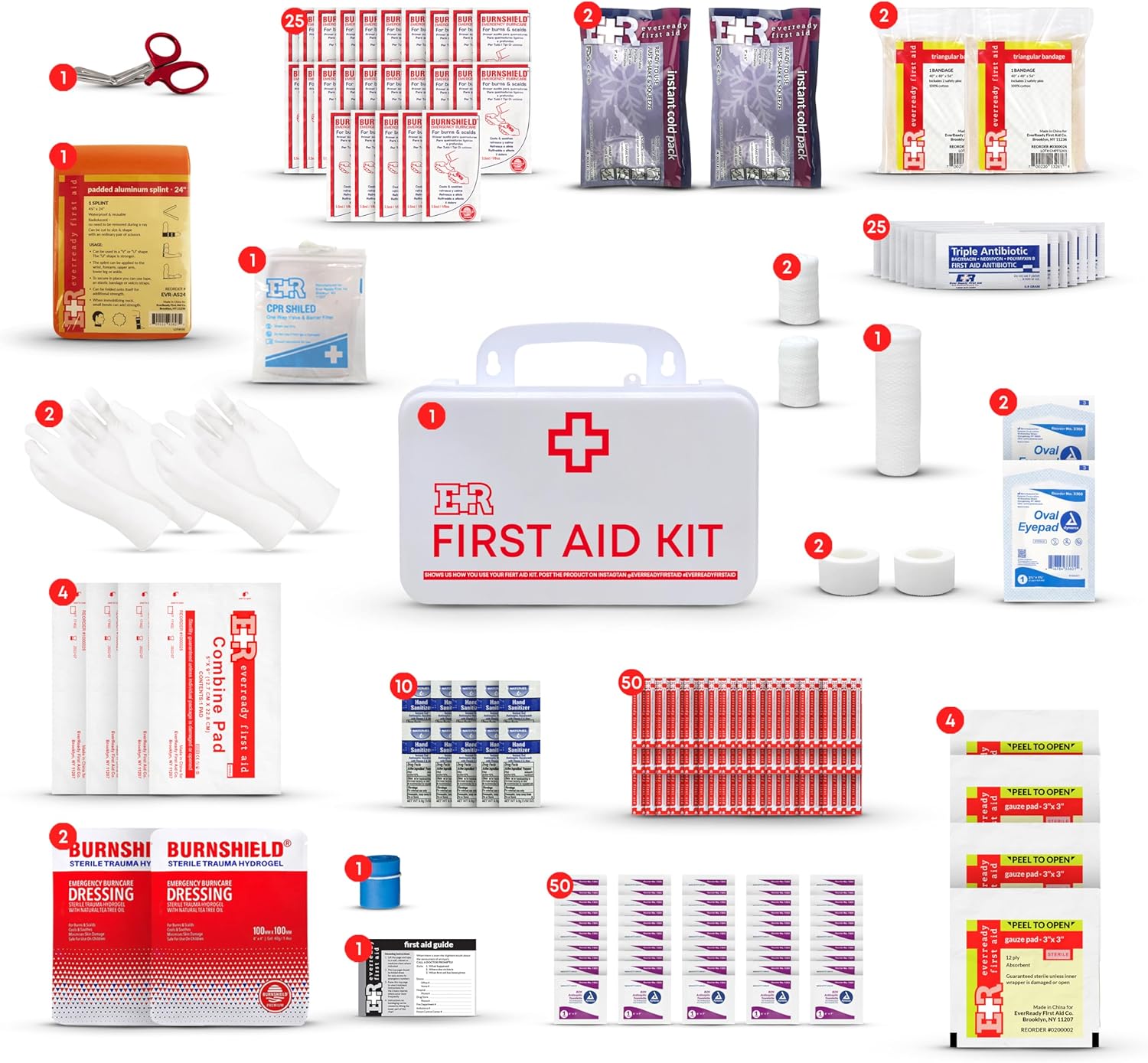 Fully Stocked First Aid Kit - ANSI Class B - Get Tight Gear
