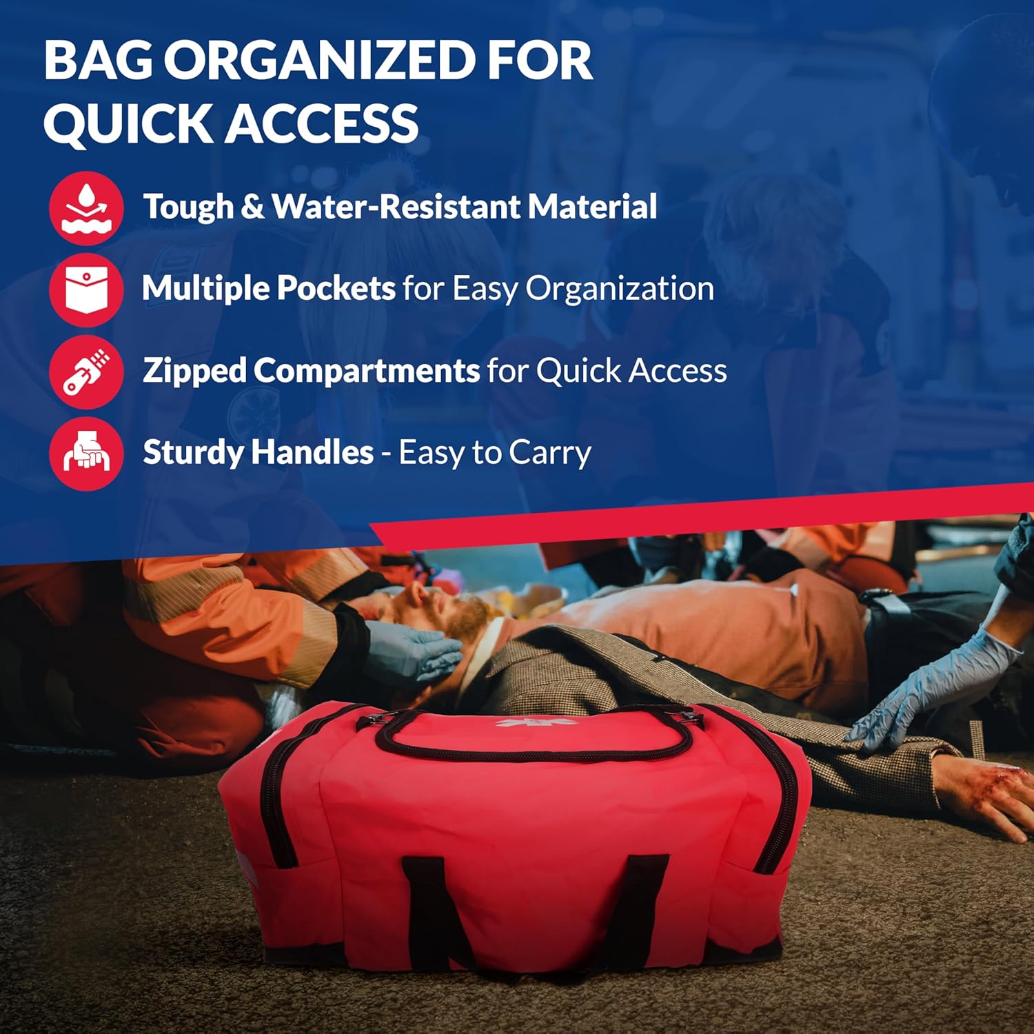 Fully Stocked First Responder Trauma Kit - Get Tight Gear