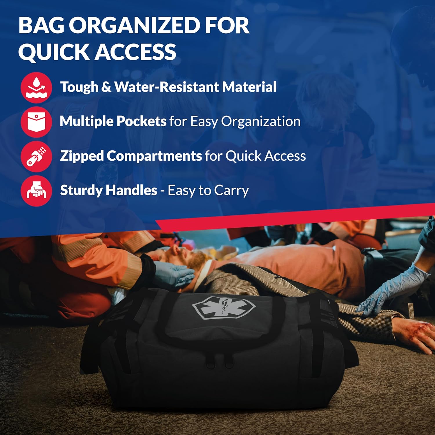 Fully Stocked First Responder Trauma Kit - Get Tight Gear