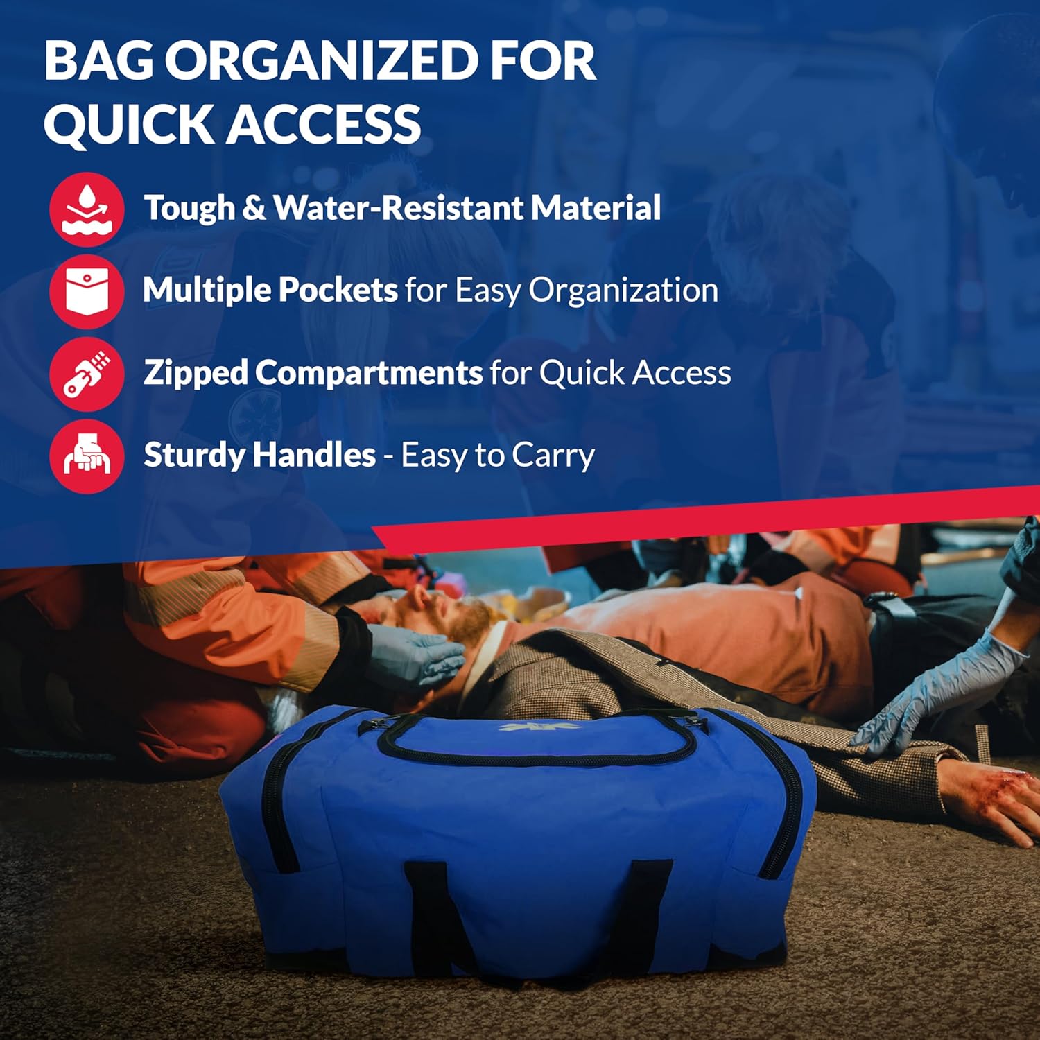 Fully Stocked First Responder Trauma Kit - Get Tight Gear