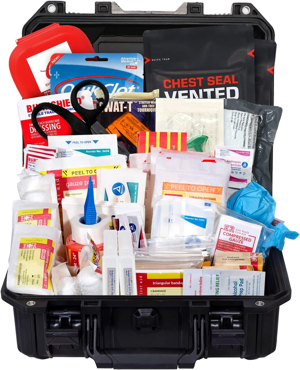 Fully Stocked Marine First Aid Medical Kit in Lightweight Waterproof Case - Get Tight Gear