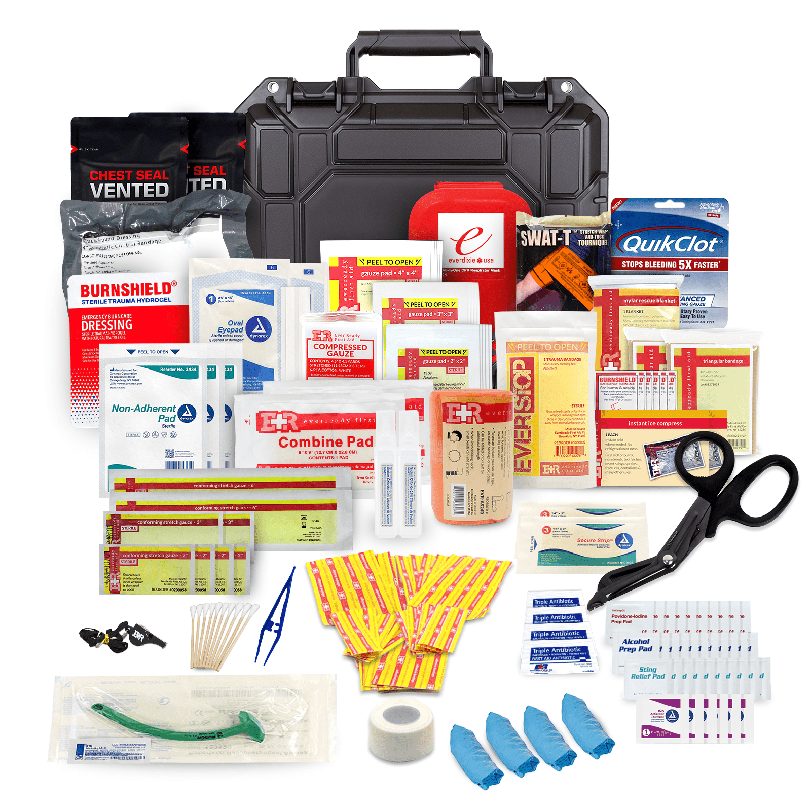 Fully Stocked Marine First Aid Medical Kit in Lightweight Waterproof Case - Get Tight Gear