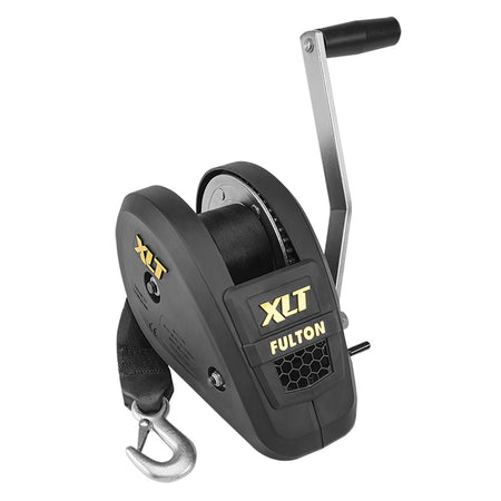 Fulton 1800lb Single Speed Winch w/20' Strap Included - Black Cover - Get Tight Gear