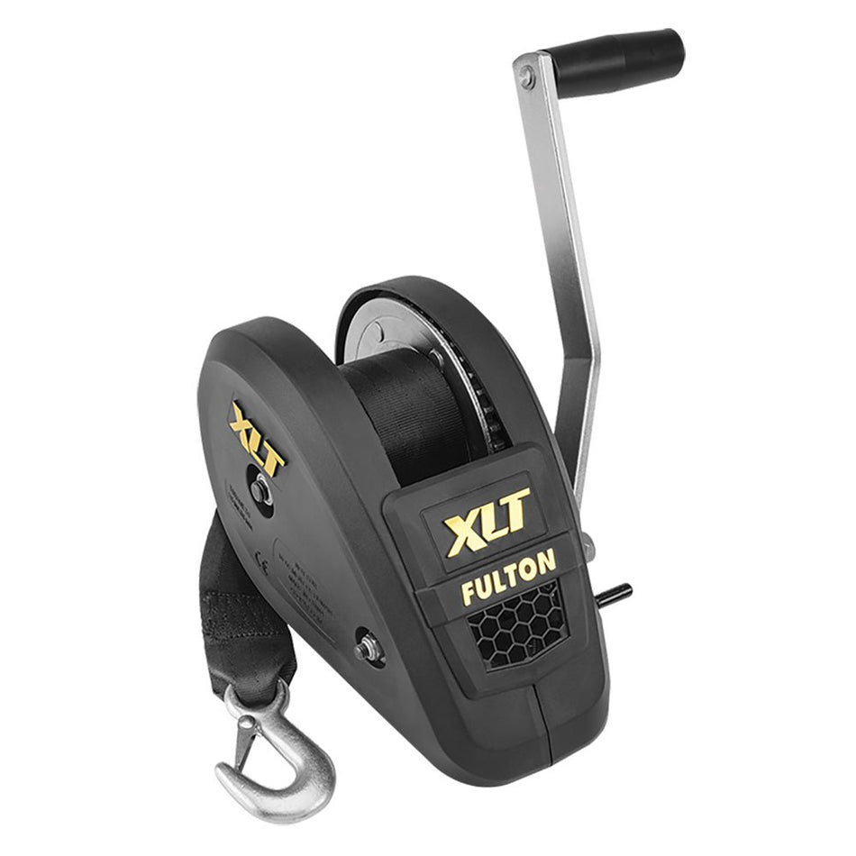 Fulton 1800lb Single Speed Winch w/20' Strap Included - Black Cover - Get Tight Gear