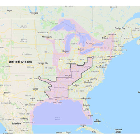 Furuno Gulf of Mexico, Great Lakes & Rivers - Vector Chart & Standard Resolution Satellite Photos f/Part of the Great Lakes - Unlock Code - Get Tight Gear