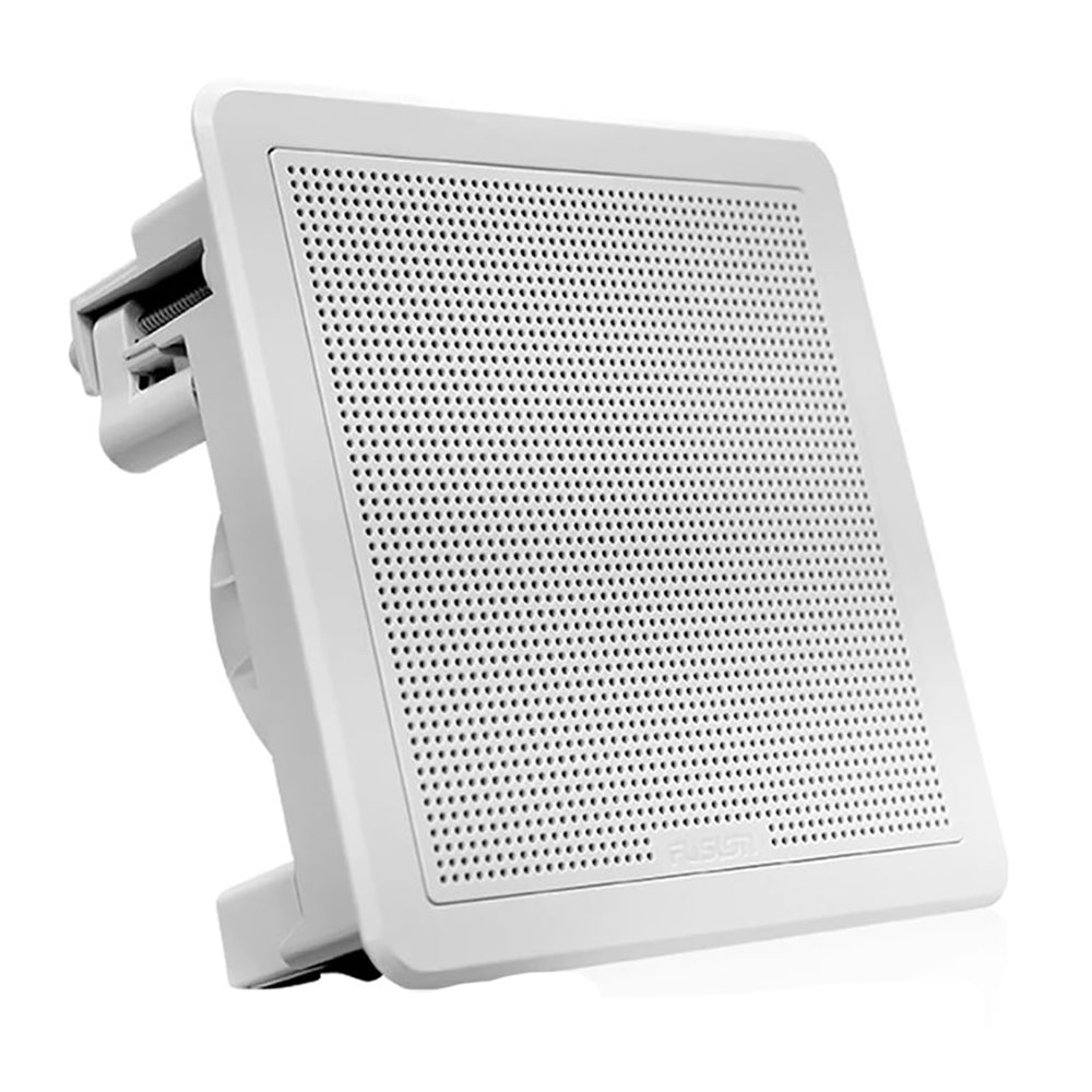 Fusion FM - 65SW FM Series 6.5" 120 Flush Mount Square Marine Speakers - White Grill - 120W - Get Tight Gear