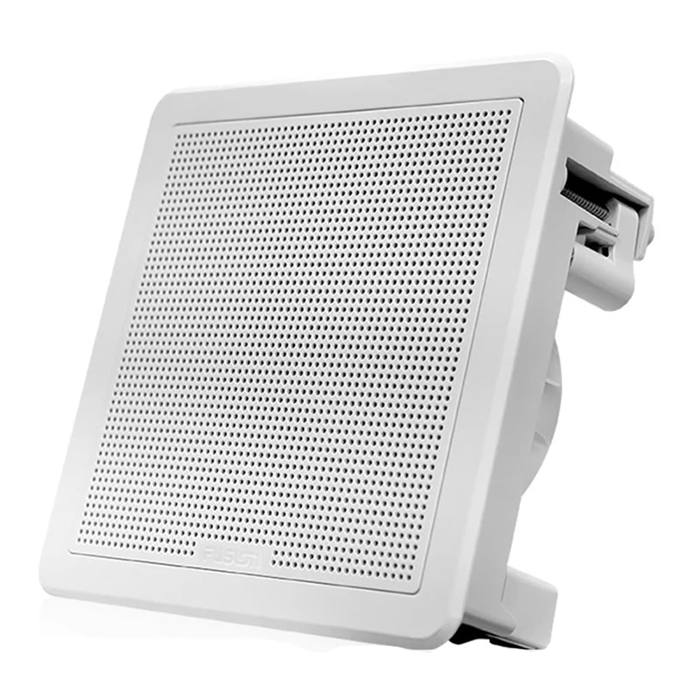 Fusion FM - 65SW FM Series 6.5" 120 Flush Mount Square Marine Speakers - White Grill - 120W - Get Tight Gear