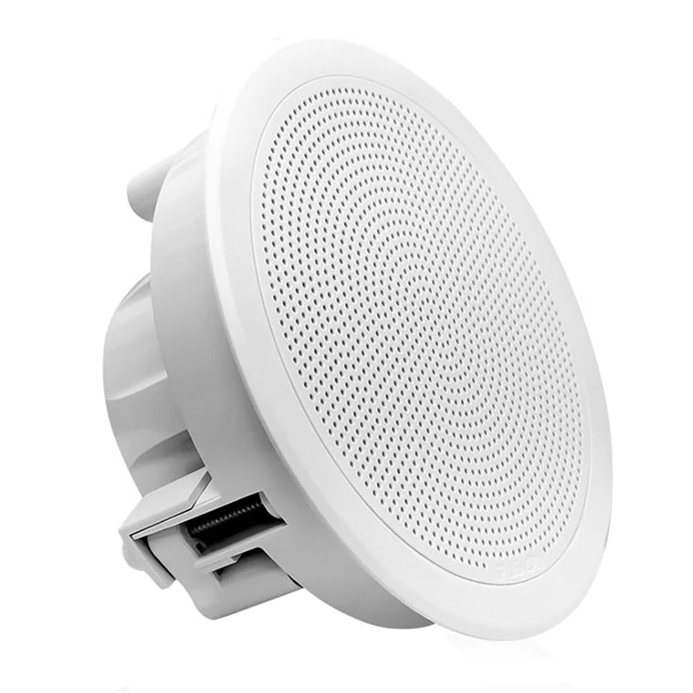 Fusion FM - F65RW FM Series 6.5" Flush Mount Round Marine Speakers - White Grill - 120W - Get Tight Gear