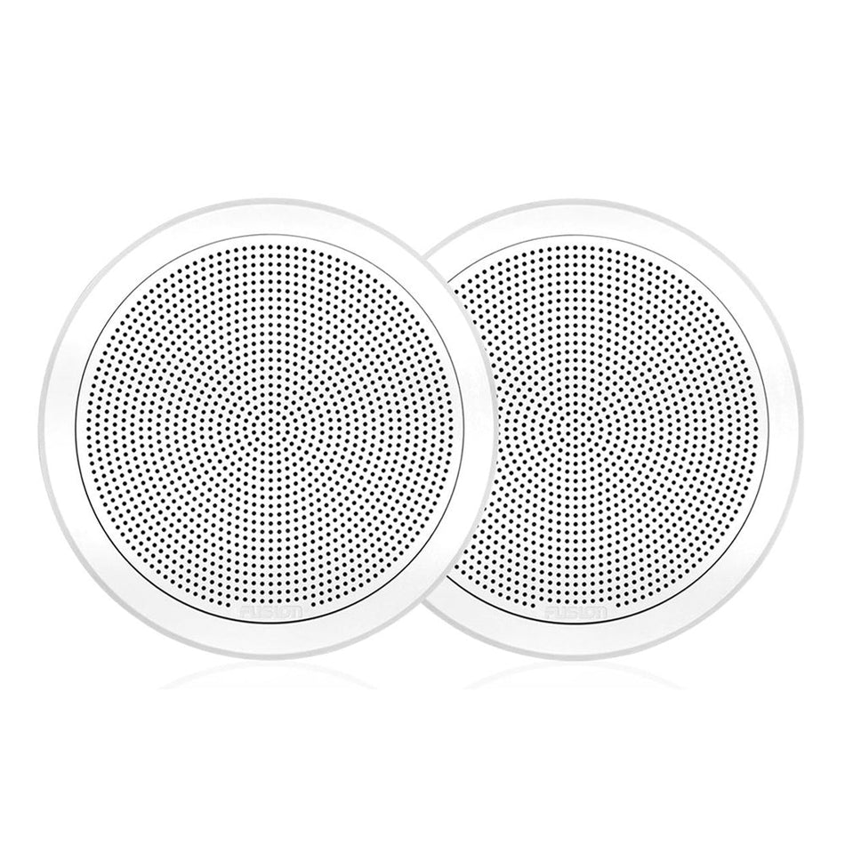 Fusion FM - F65RW FM Series 6.5" Flush Mount Round Marine Speakers - White Grill - 120W - Get Tight Gear